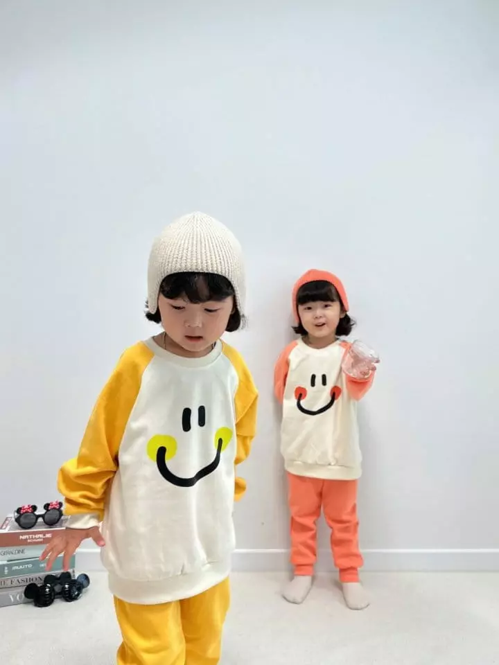 Little Rabbit - Korean Children Fashion - #fashionkids - Smile Top Bottom Set - 12