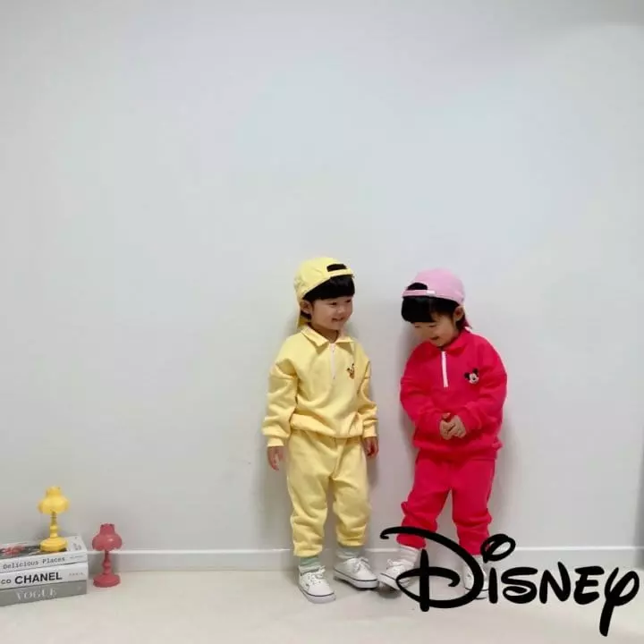 Little Rabbit - Korean Children Fashion - #kidsstore - Collar Back Top Bottom Set - 2
