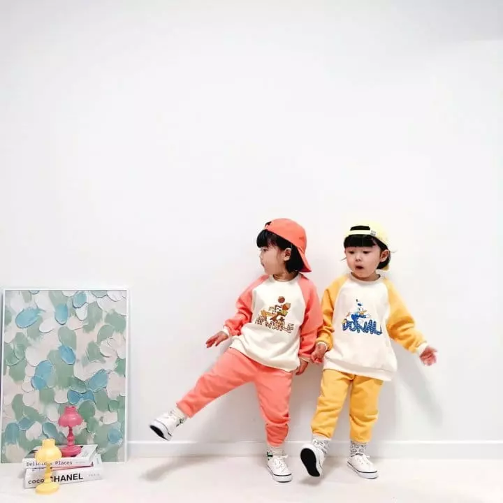 Little Rabbit - Korean Children Fashion - #toddlerclothing - Raglan Top Bottom Set - 9