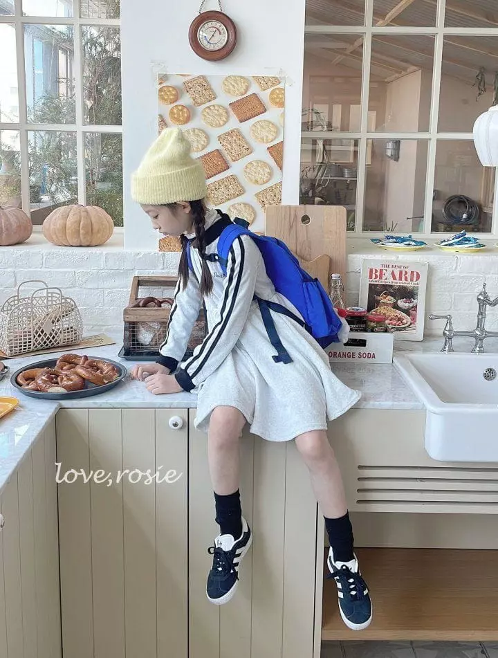 Love Rosie - Korean Children Fashion - #kidsshorts - Terry Half Zip Up One-piece - 7