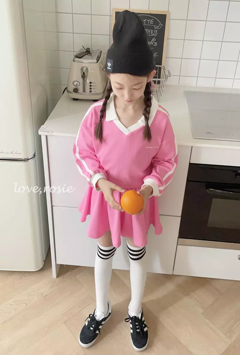 Love Rosie - Korean Children Fashion - #toddlerclothing - Collar Hip Star Skirt Set - 5