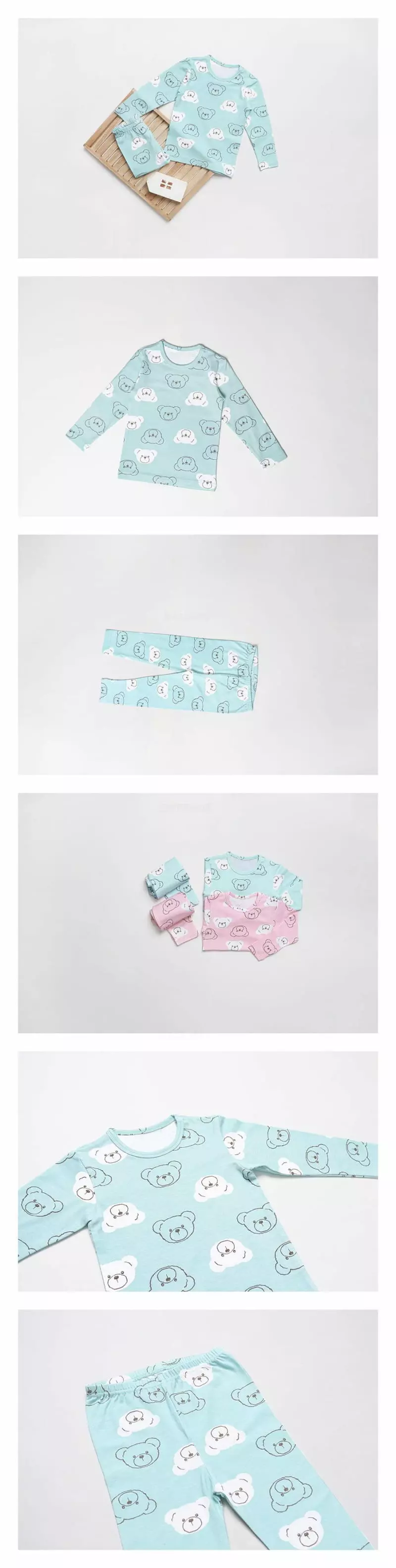 Mellis - Korean Children Fashion - #minifashionista - Span Bear Mint 9 Modal Span Easywear