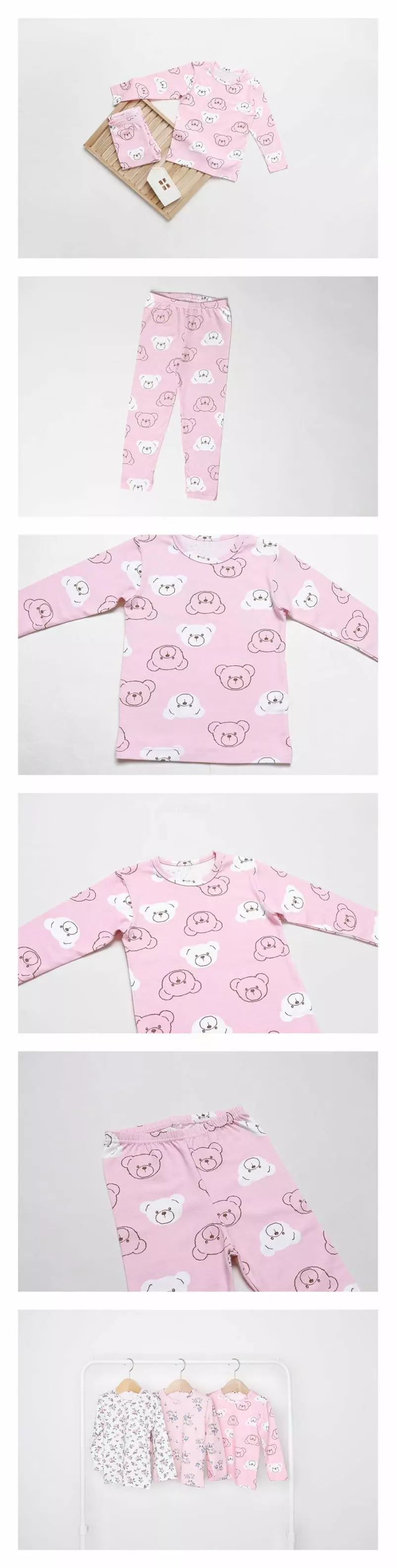 Mellis - Korean Children Fashion - #prettylittlegirls - Span Bear Pink 9 Modal Span Easywear