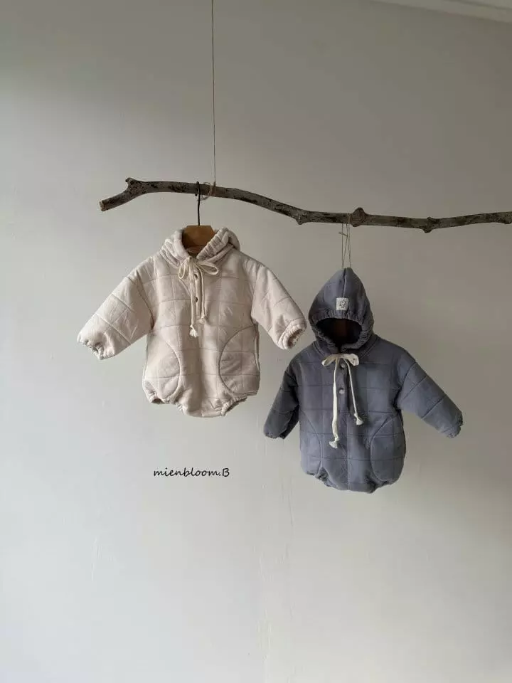Mienbloom B - Korean Baby Fashion - #babyboutique - Square Quilting Bodysuit - 4