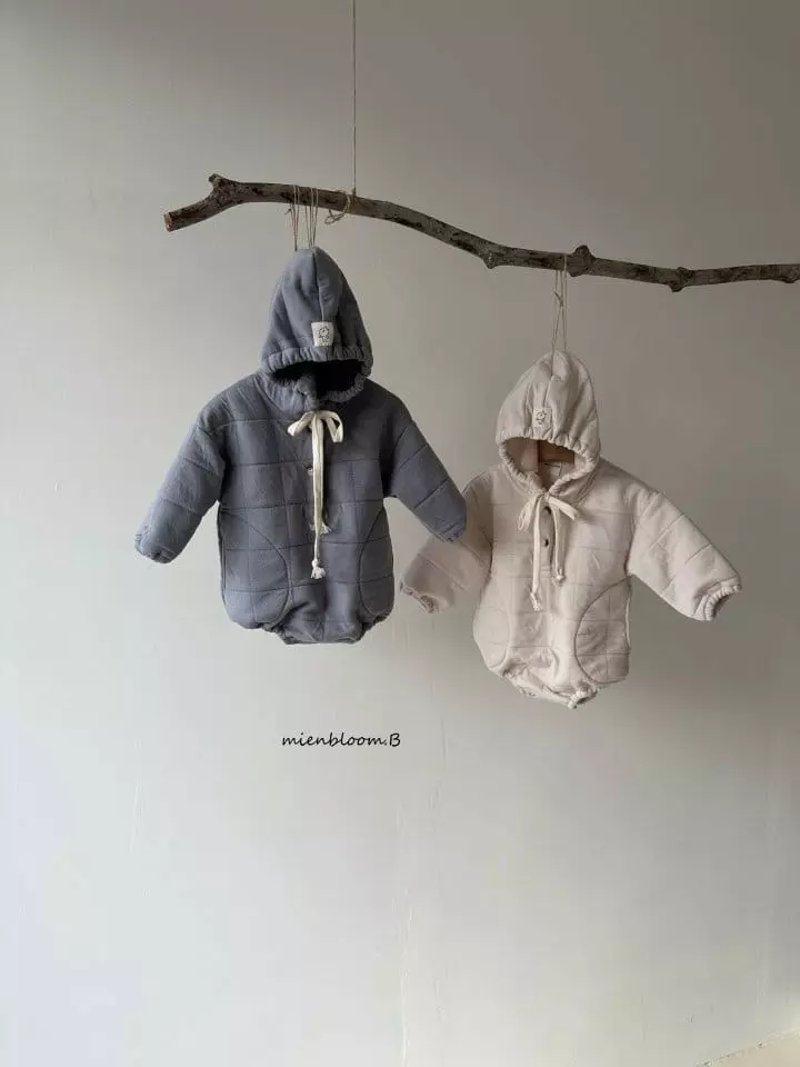 Mienbloom B - Korean Baby Fashion - #babyclothing - Square Quilting Bodysuit - 5