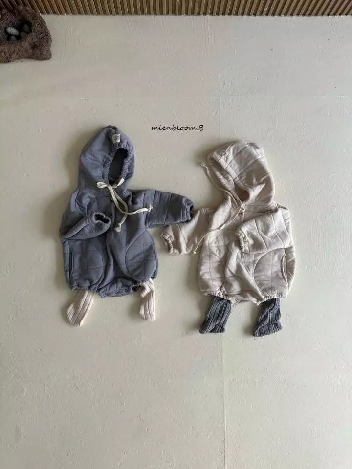 Mienbloom B - Korean Baby Fashion - #smilingbaby - Square Quilting Bodysuit - 2