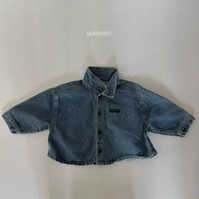 Minipoint - Korean Children Fashion - #designkidswear - Denim Embroidery Shirt
