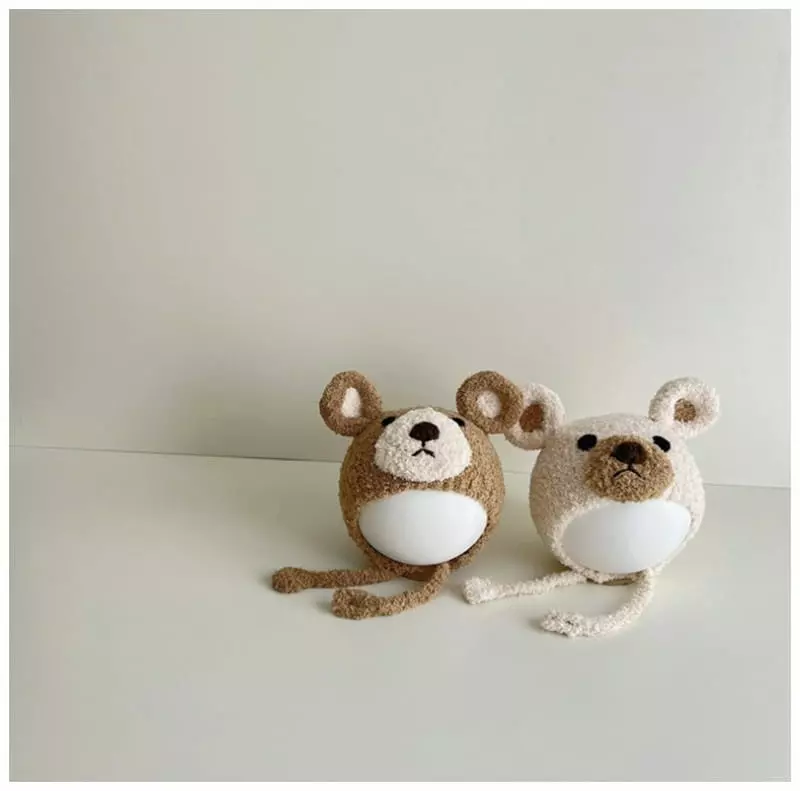 Miso - Korean Baby Fashion - #babyboutiqueclothing - Bear Boodle Bonnet 40~48cm - 4