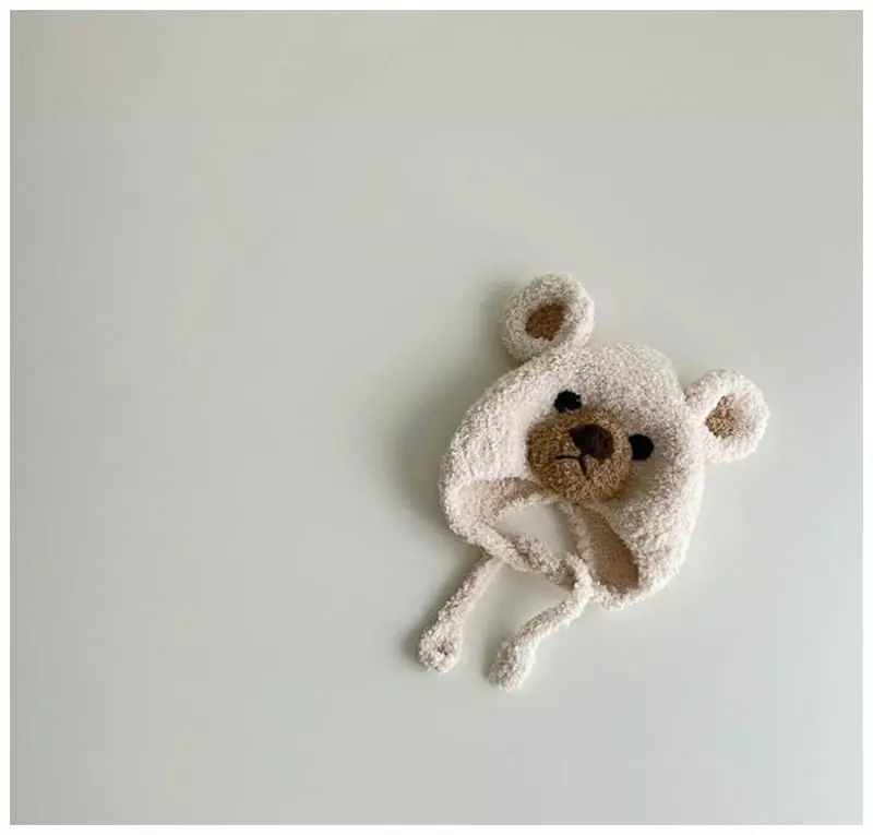 Miso - Korean Baby Fashion - #babyfever - Bear Boodle Bonnet 40~48cm - 6