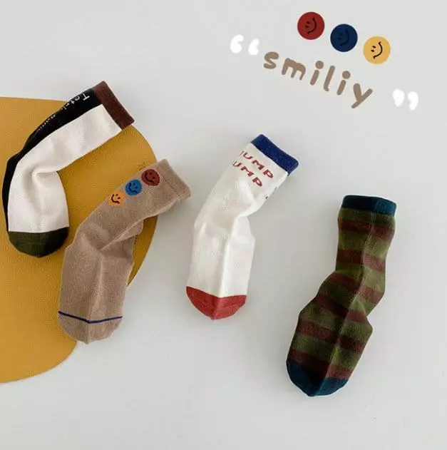 Miso - Korean Children Fashion - #Kfashion4kids - Jump Smile Socks Set