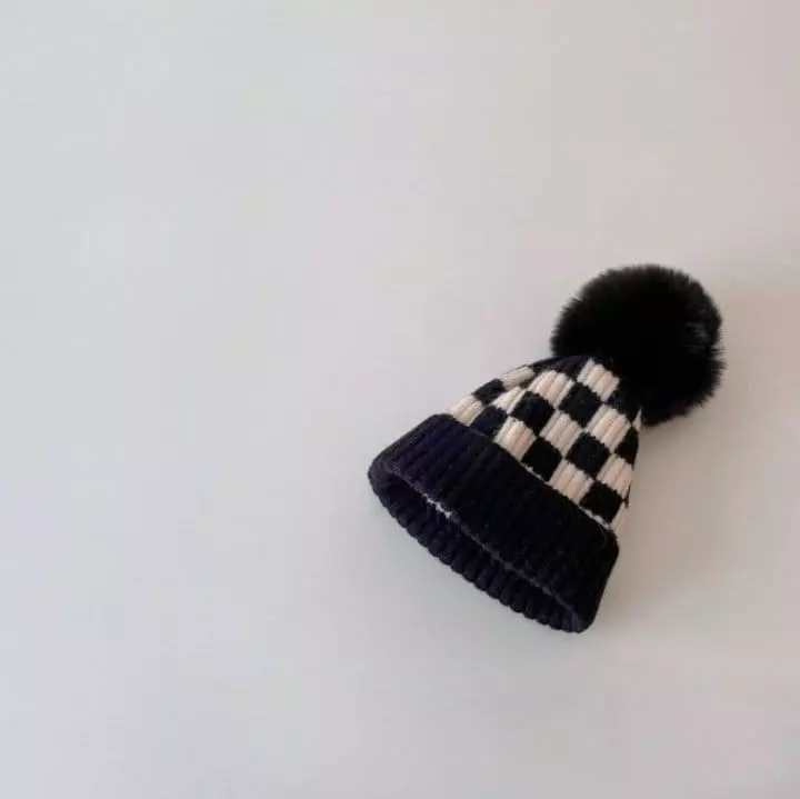 Miso - Korean Children Fashion - #fashionkids - Check Bell Hat - 2