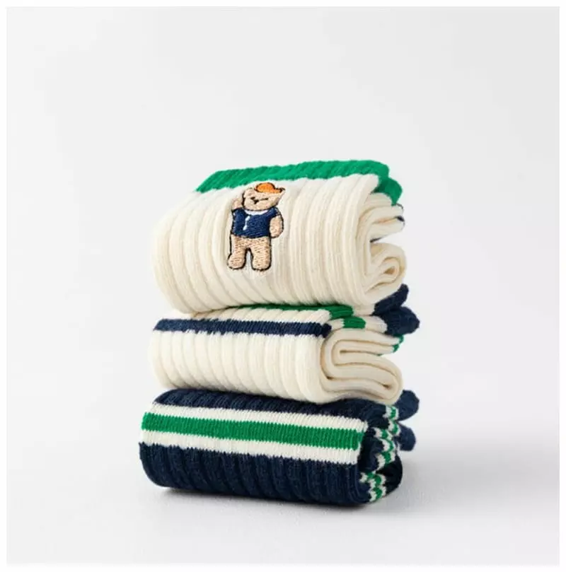 Miso - Korean Children Fashion - #kidzfashiontrend - Four Color SOcks Set - 12