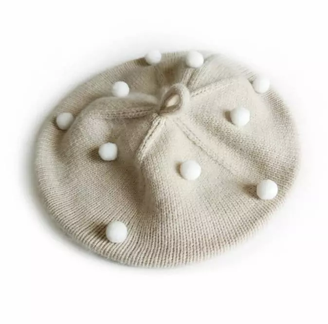 Miso - Korean Children Fashion - #kidsstore - Pompom Beret Hat - 4