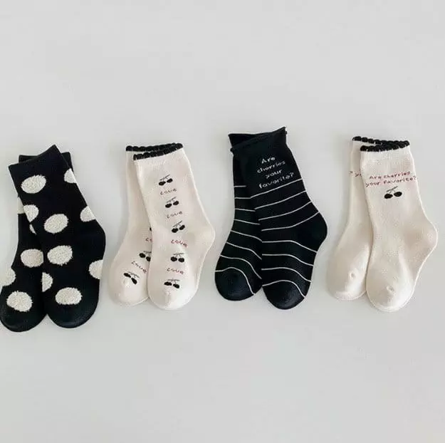 Miso - Korean Children Fashion - #minifashionista - Cherry Dot Socks Set - 3