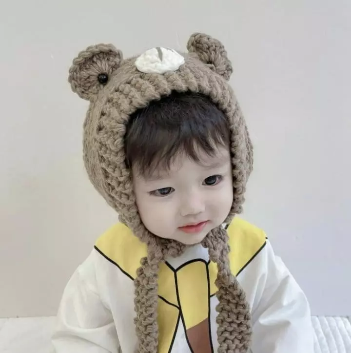 Miso - Korean Children Fashion - #todddlerfashion - Bear Knir Earmuffs - 4