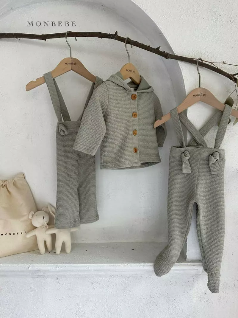 Monbebe - Korean Baby Fashion - #babyclothing - Mignon Dungarees Pants 3~6m - 7