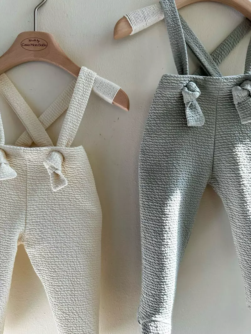 Monbebe - Korean Baby Fashion - #babyfever - Mignon Dungarees Pants 3~6m - 9