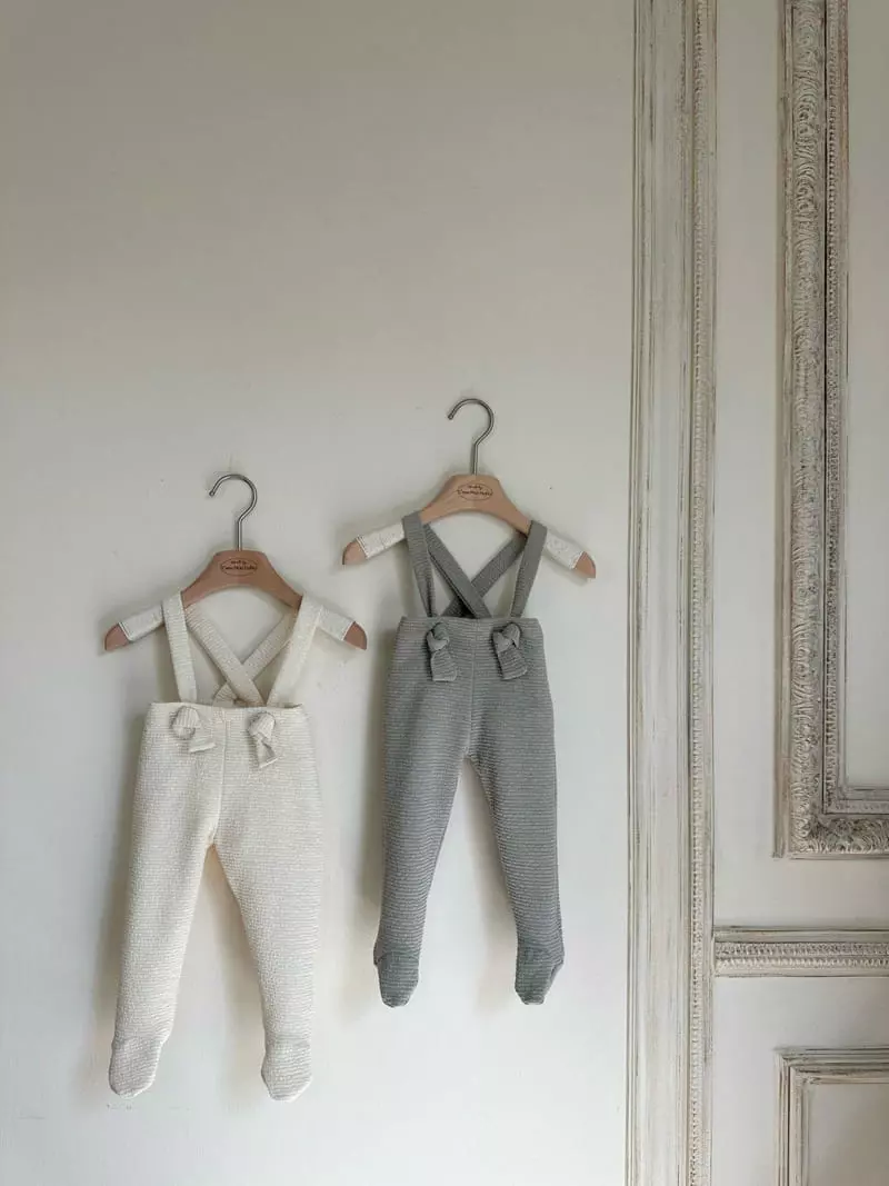 Monbebe - Korean Baby Fashion - #babygirlfashion - Mignon Dungarees Pants 3~6m - 10