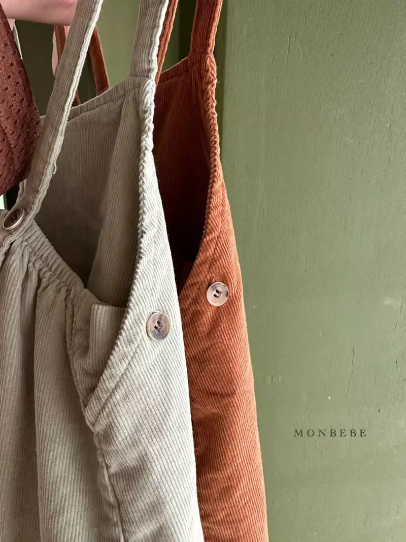 Monbebe - Korean Baby Fashion - #onlinebabyboutique - Pudding Dungaree Pants - 12