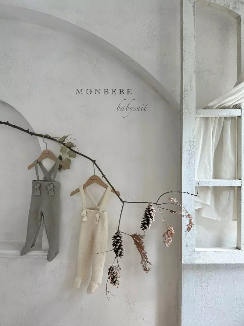 Monbebe - Korean Baby Fashion - #onlinebabyshop - Mignon Dungarees Pants 3~6m - 4