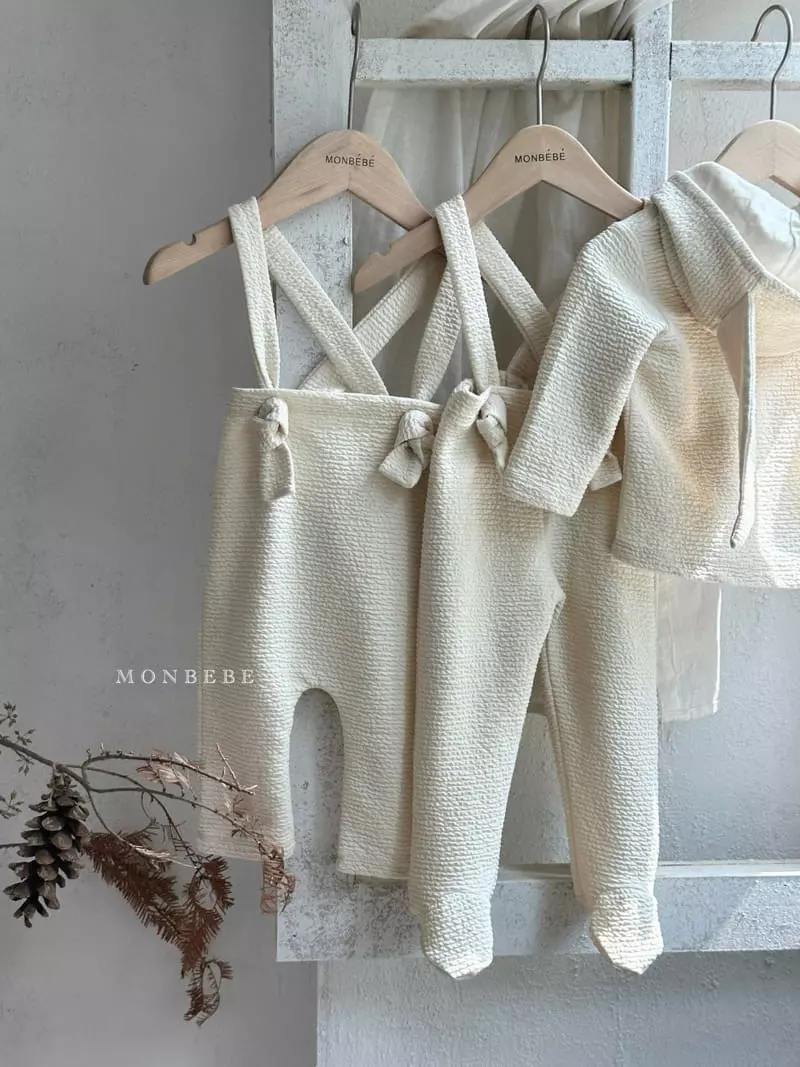 Monbebe - Korean Baby Fashion - #smilingbaby - Mignon Dungarees Pants - 3