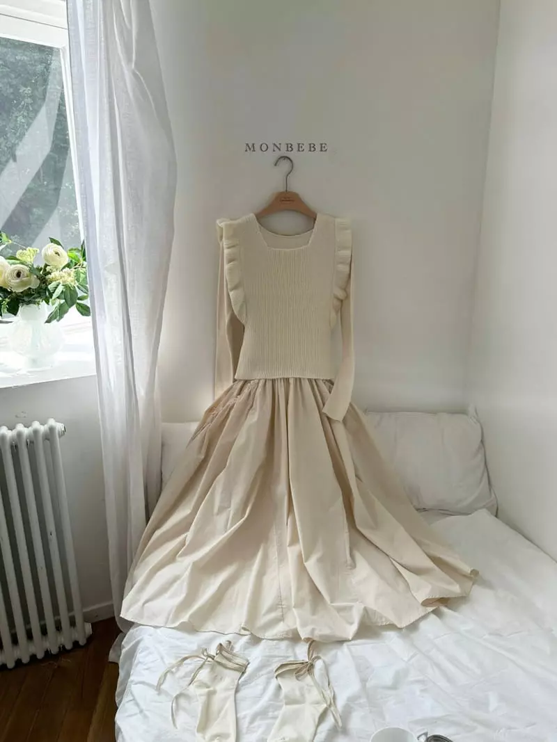 Monbebe - Korean Women Fashion - #womensfashion - Knit Frill Vest Mom - 11