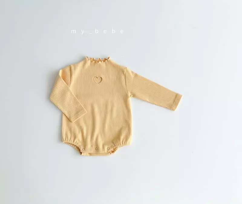 My Bebe - Korean Baby Fashion - #babyboutique - Terry Heart Bodysuit - 10
