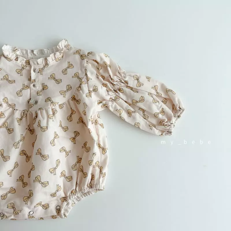 My Bebe - Korean Baby Fashion - #babyboutiqueclothing - Petit Shirring Bodysuit - 12