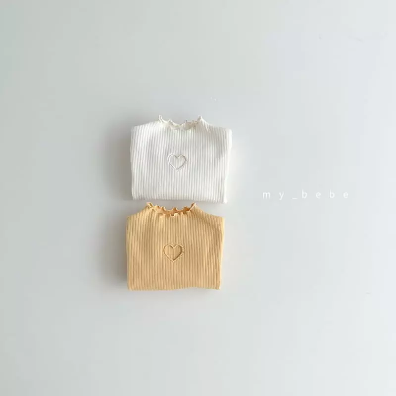 My Bebe - Korean Baby Fashion - #babylifestyle - Terry Heart Bodysuit