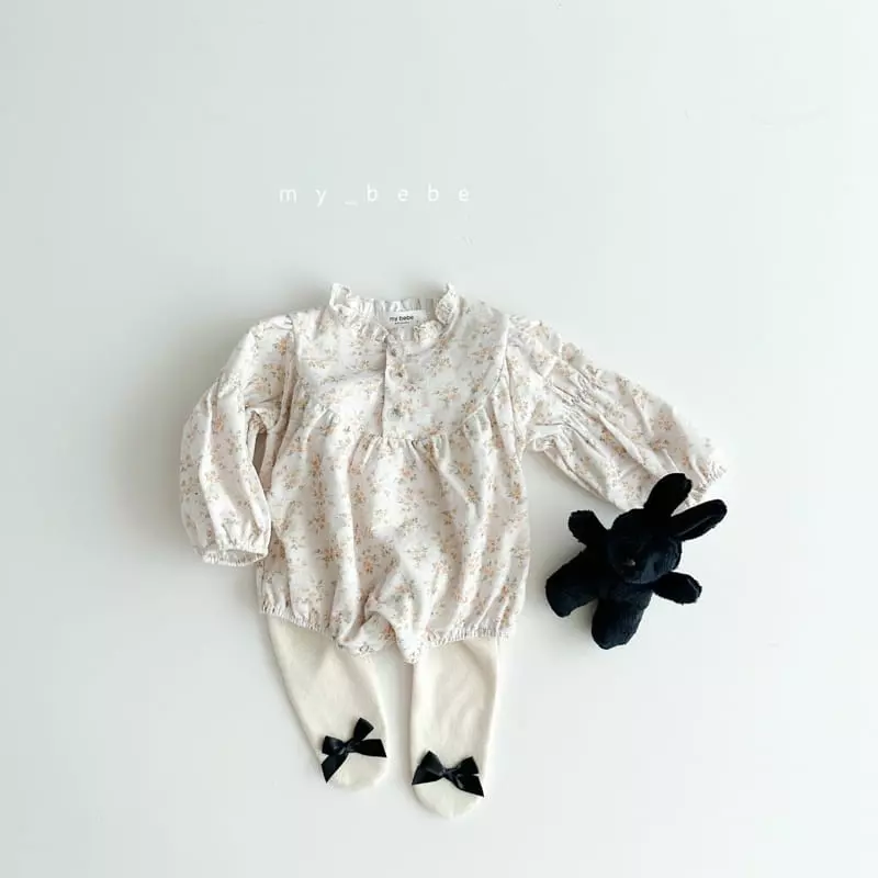 My Bebe - Korean Baby Fashion - #babywear - Petit Shirring Bodysuit - 7