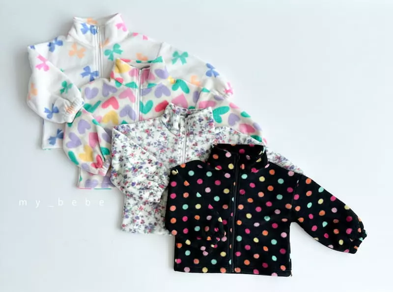 My Bebe - Korean Children Fashion - #discoveringself - Fleece Zip-up - 2