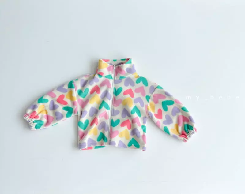 My Bebe - Korean Children Fashion - #kidzfashiontrend - Fleece Zip-up - 6