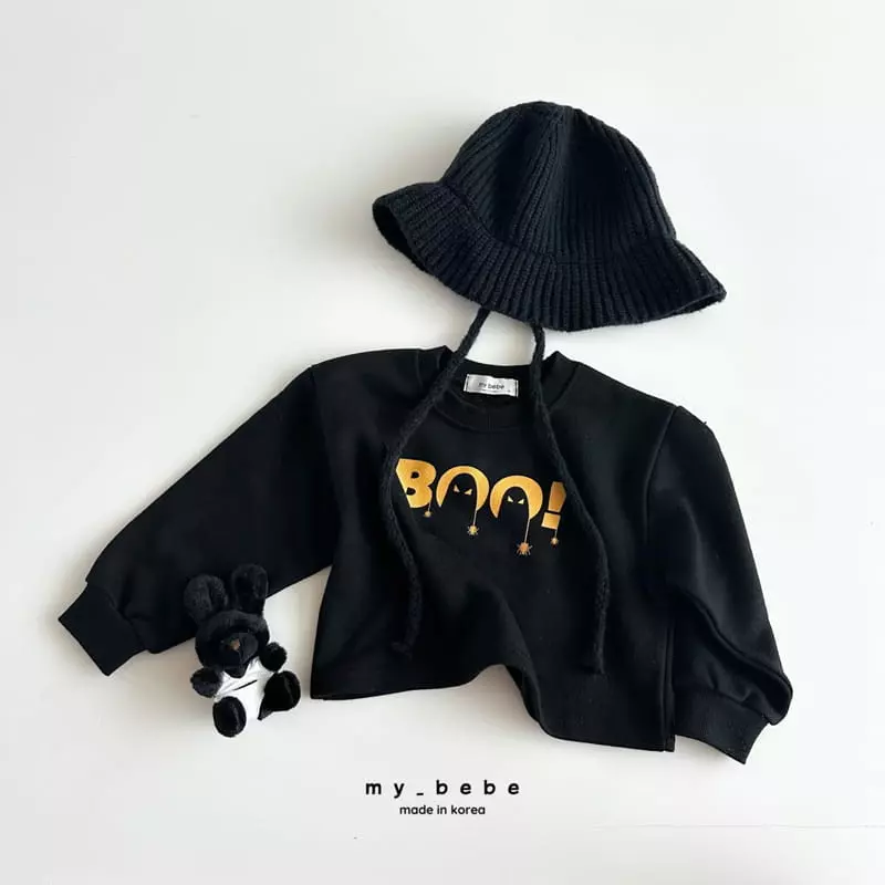 My Bebe - Korean Children Fashion - #kidzfashiontrend - Boo Sweatshirt - 9