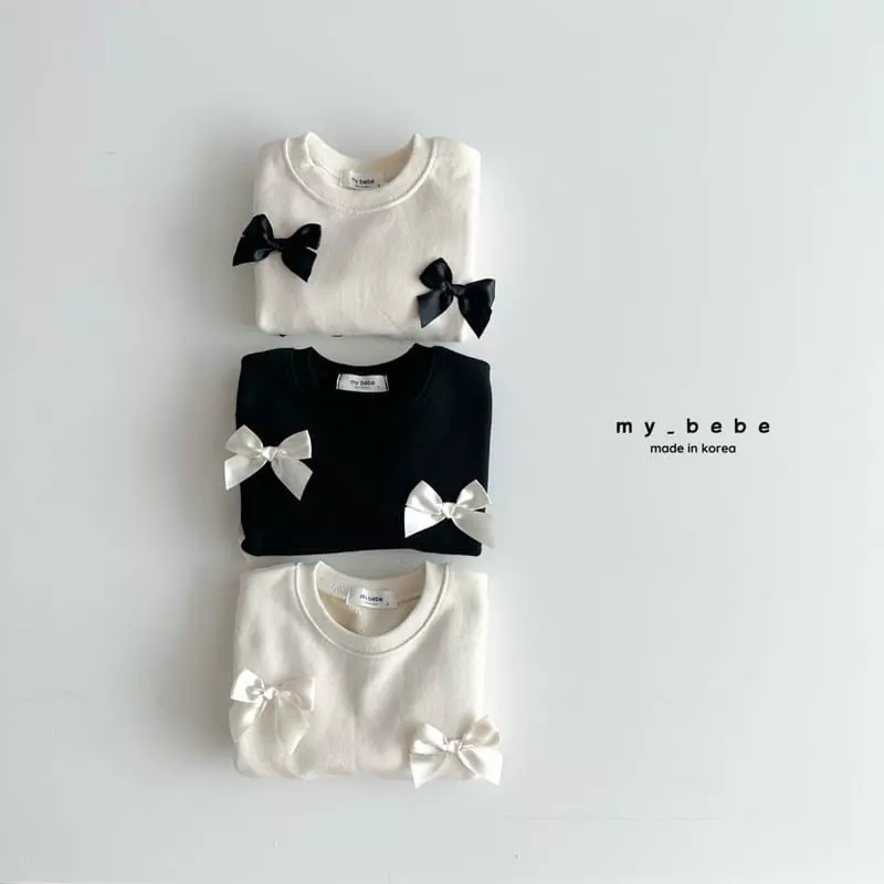 My Bebe - Korean Children Fashion - #magicofchildhood - Ribbon Sweatshirt