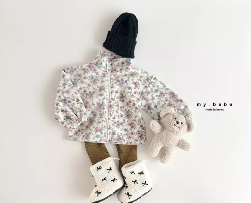 My Bebe - Korean Children Fashion - #todddlerfashion - Fleece Zip-up - 12