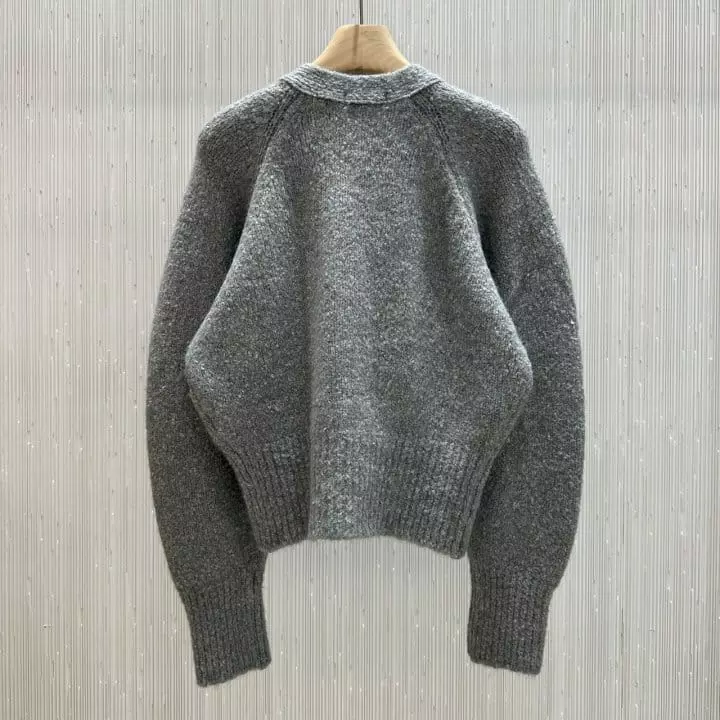Neroli36 - Korean Women Fashion - #vintageinspired - Baby Alpaca Snap Cardigan - 3