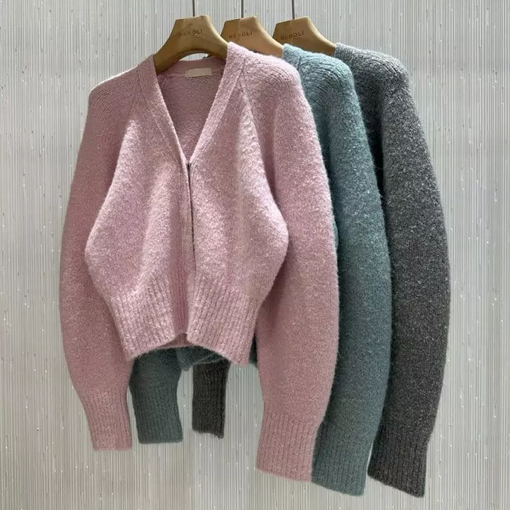 Neroli36 - Korean Women Fashion - #vintageinspired - Baby Alpaca Snap Cardigan - 4