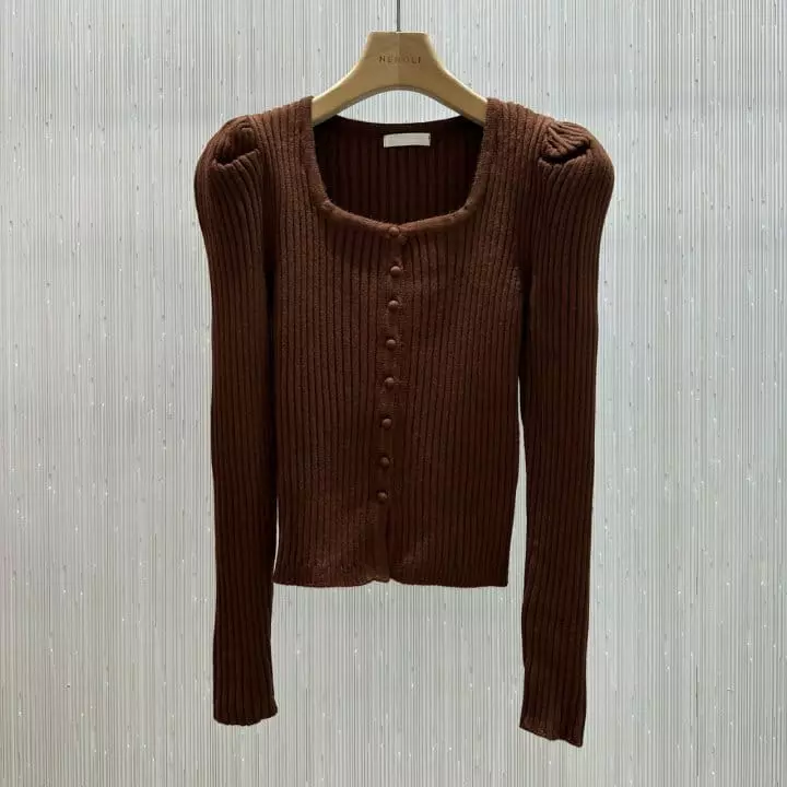 Neroli36 - Korean Women Fashion - #womensfashion - Rib Puff Knit Tee