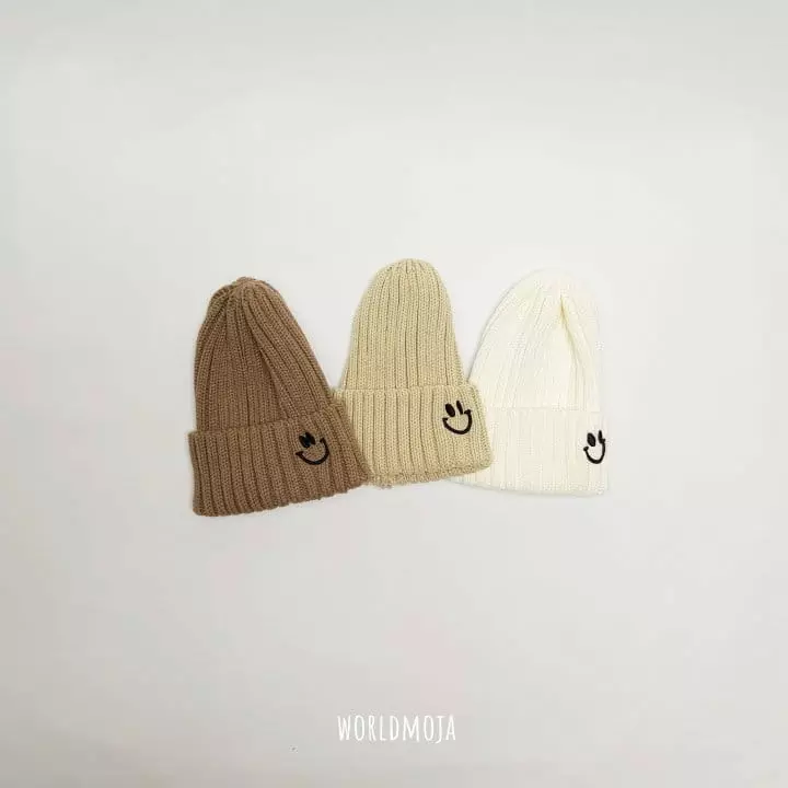 New World - Korean Baby Fashion - #babyboutique - Acryle Smile Embrodiery Beanie - 5