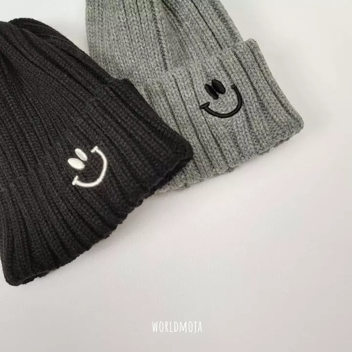 New World - Korean Baby Fashion - #babyclothing - Acryle Smile Embrodiery Beanie - 7