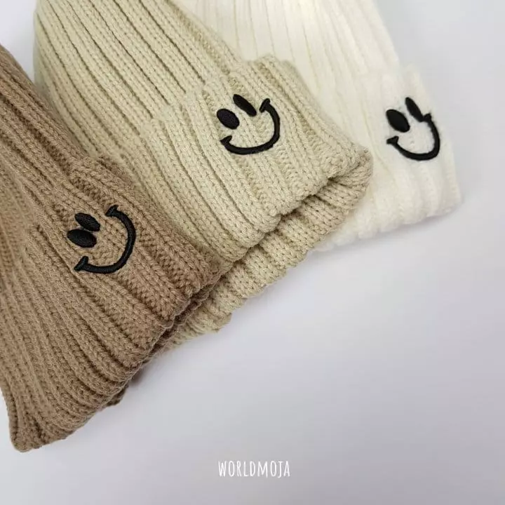New World - Korean Baby Fashion - #babyfashion - Acryle Smile Embrodiery Beanie - 8