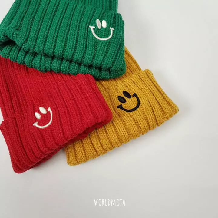 New World - Korean Baby Fashion - #babyfever - Acryle Smile Embrodiery Beanie - 9