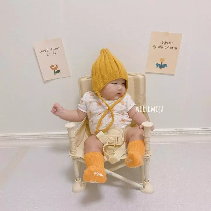 New World - Korean Baby Fashion - #babyoutfit - Acryle Ear String Beanie