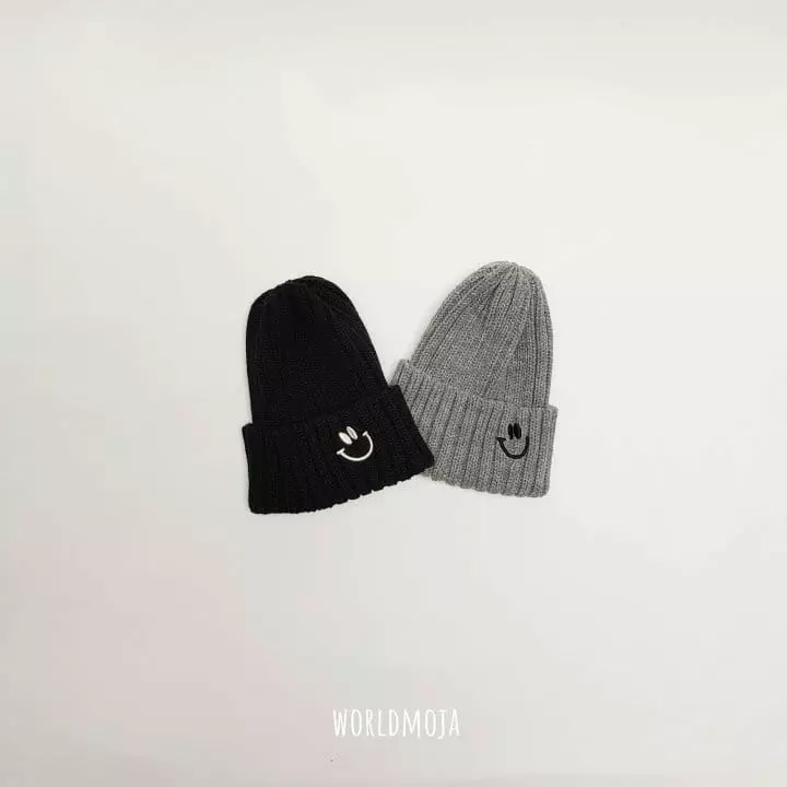 New World - Korean Baby Fashion - #onlinebabyshop - Acryle Smile Embrodiery Beanie - 3