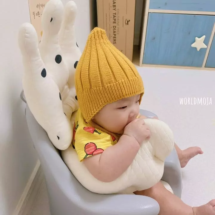 New World - Korean Baby Fashion - #onlinebabyboutique - Acryle Ear String Beanie - 4