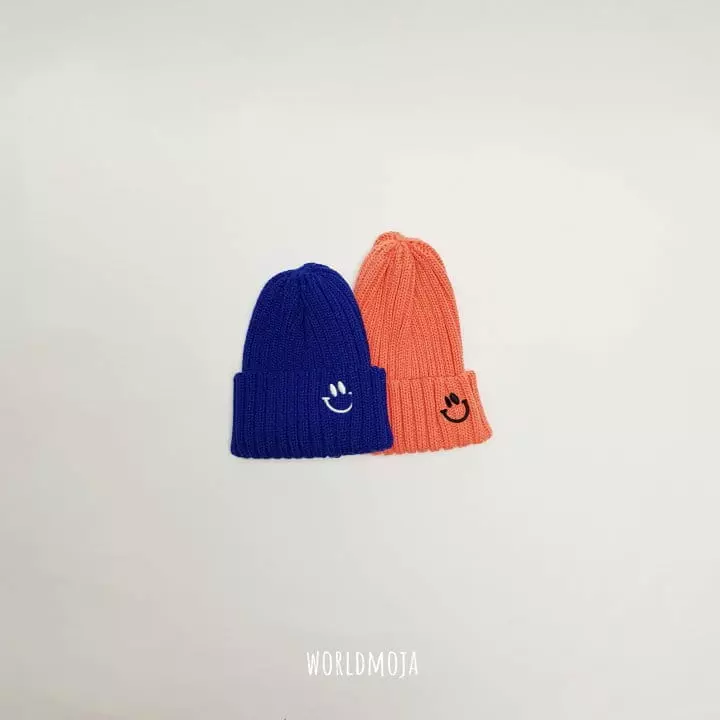 New World - Korean Baby Fashion - #onlinebabyshop - Acryle Smile Embrodiery Beanie - 4