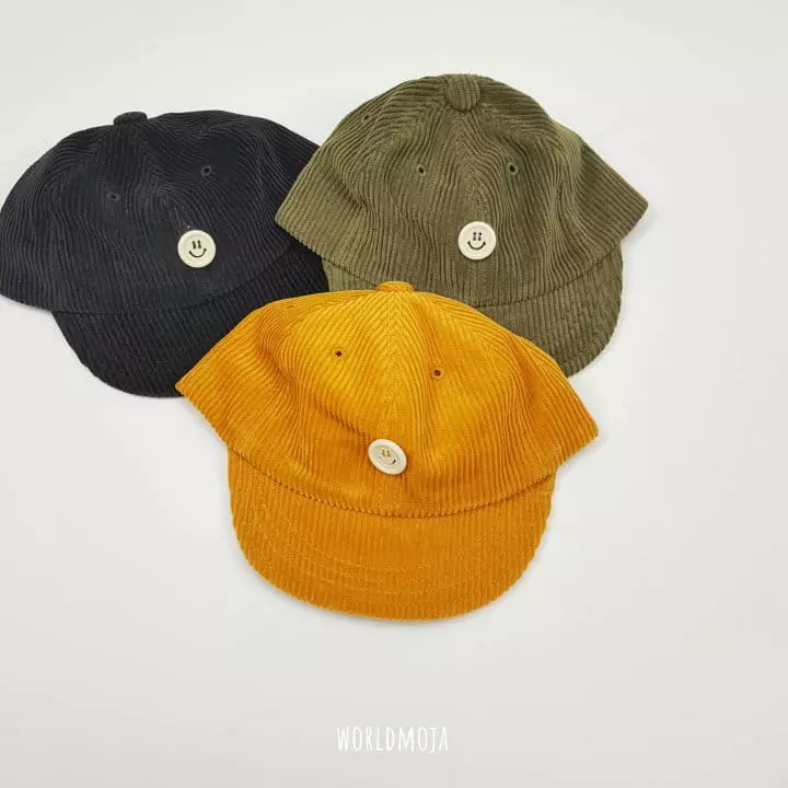 New World - Korean Children Fashion - #Kfashion4kids - Smile Button Corduroy Cap - 8