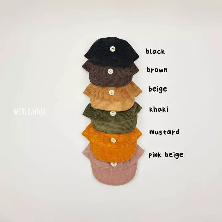 New World - Korean Children Fashion - #designkidswear - Smile Button Corduroy Cap - 2
