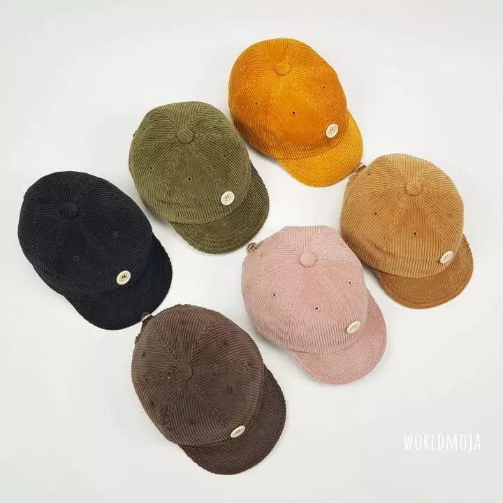 New World - Korean Children Fashion - #kidsshorts - Smile Button Corduroy Cap - 5
