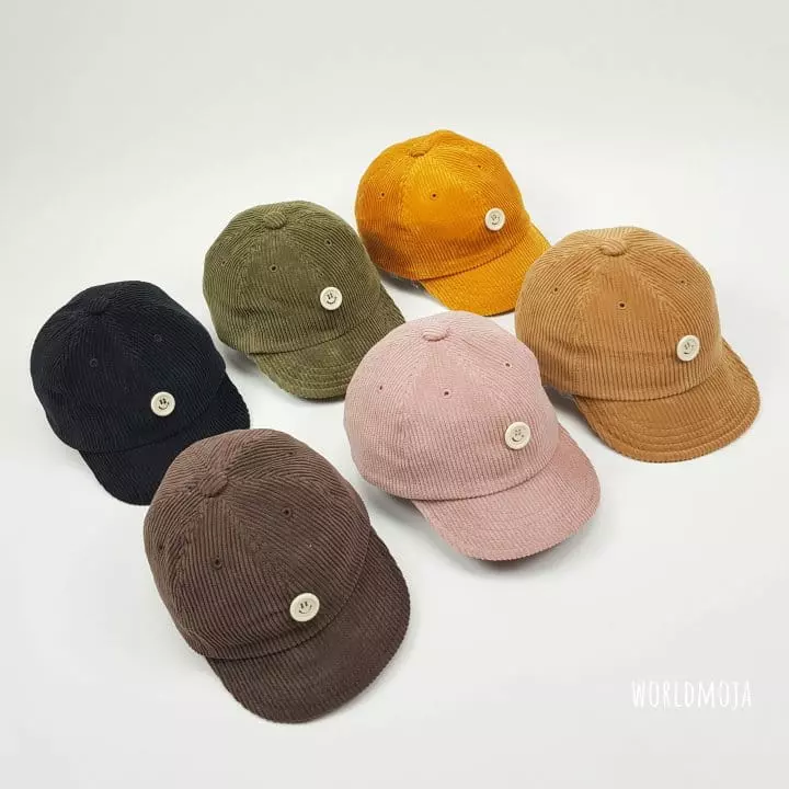 New World - Korean Children Fashion - #kidsstore - Smile Button Corduroy Cap - 6